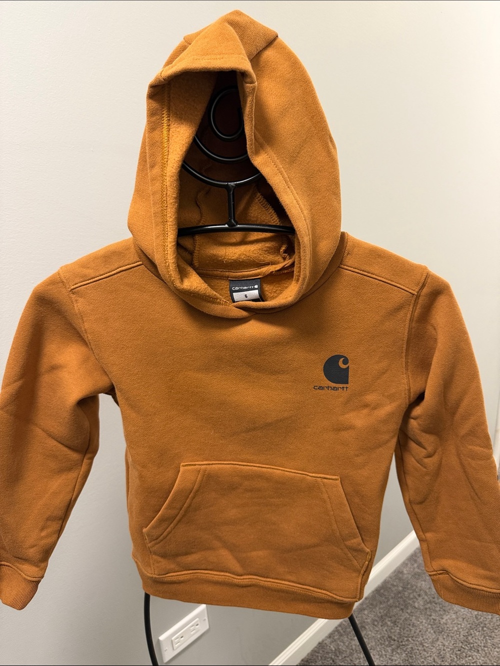 Carhartt Kids Hooded Sweatshirt in Carhartt Brown/Orange